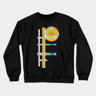 Sunshine Over The City Abstract Crewneck Sweatshirt